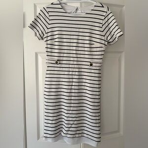 Banana Republic Striped Blue and White Dress